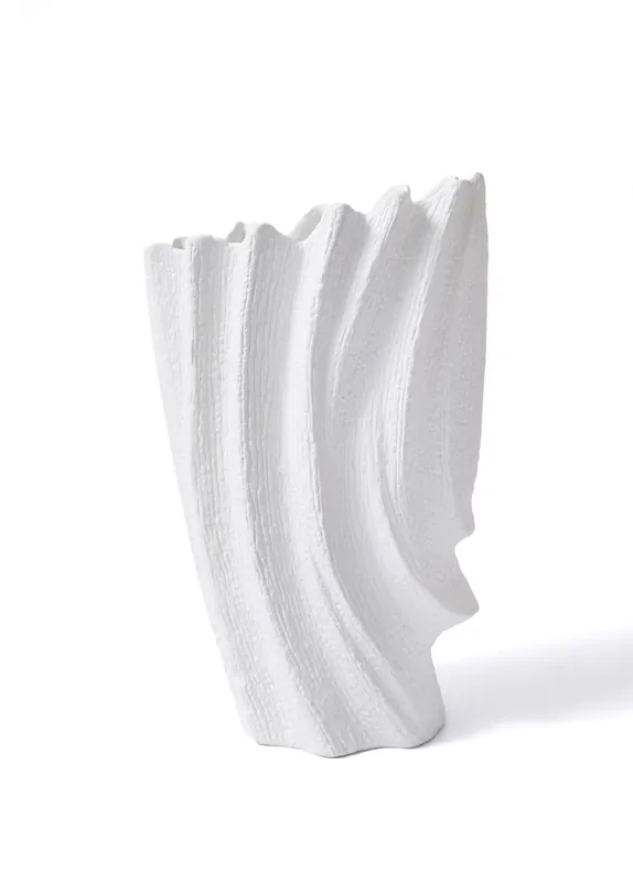 The Mia Licia Ceramic Vase White 29x19x47 cm