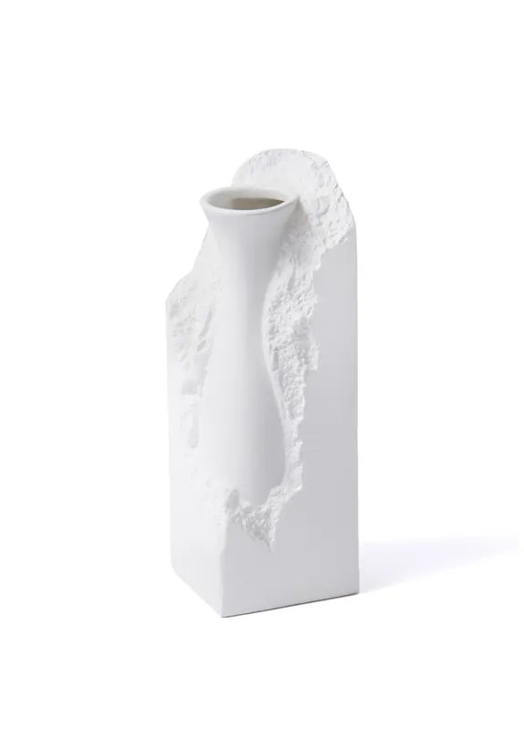 The Mia Licia Ceramic Vase White 9x9x26 cm