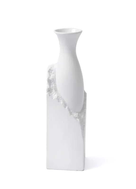 The Mia Licia Ceramic Vase White 10x10x35 cm