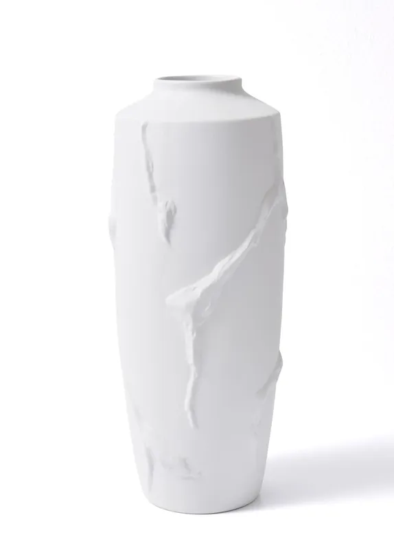 The Mia Licia Ceramic Vase White 13x13x37 cm
