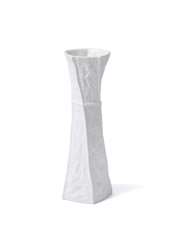 The Mia Licia Ceramic Vase White 13x10x33 cm