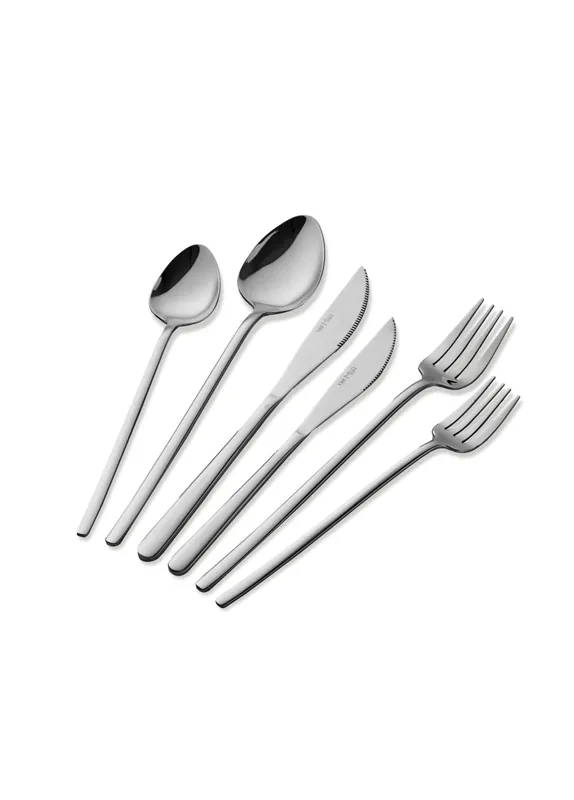 The Mia Giallo Cutlery Set Shiny Silver 36 P