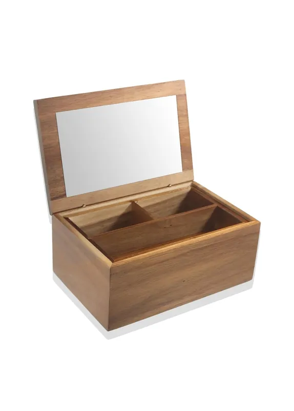 The Mia Natura Acacia Mirrored Makeup Box 23x15x10 cm