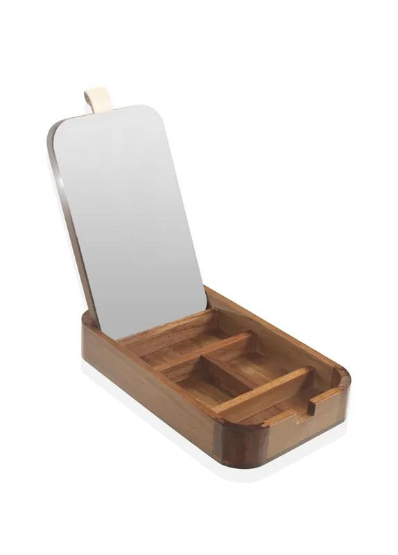 The Mia Natura Acacia Compartment Organizer Box 25x14x4 cm