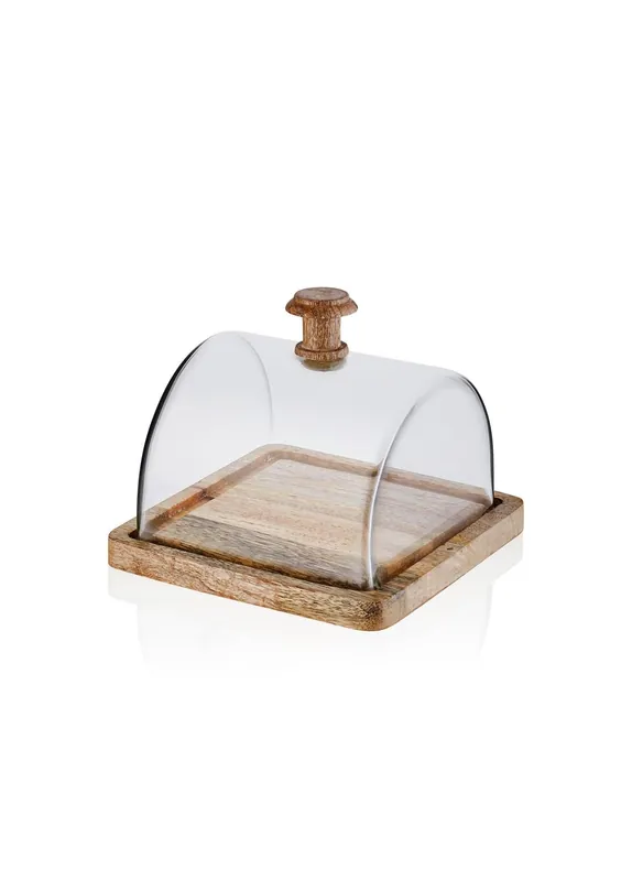 The Mia Madera Rectangular Cake Storage Bowl 15x19x19 cm