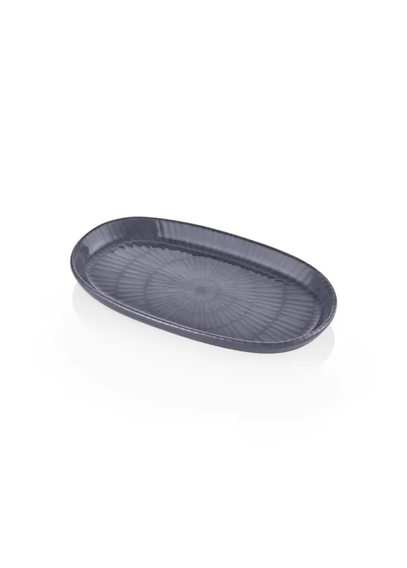 The Mia Noon Oval Serving Set of 2 Gray 26 cm