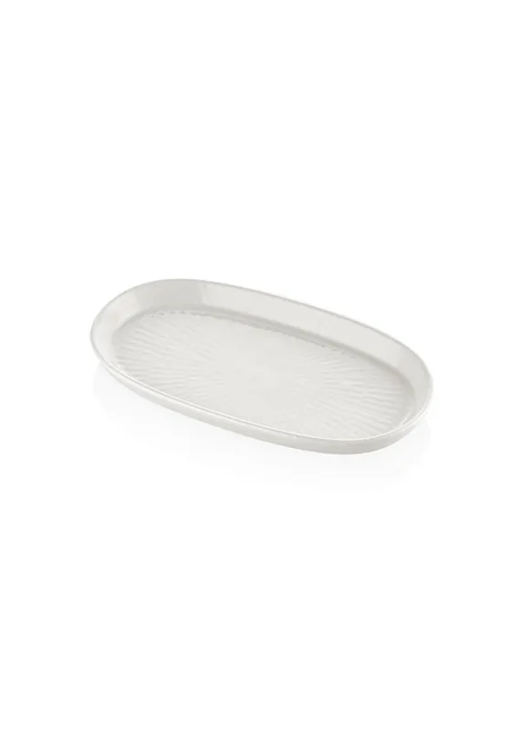 The Mia Noon Oval Serving Set of 2 Cream 26 cm
