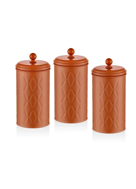 The Mia Prism Tea Sugar Coffee Jar Terracotta 1.20L (40.58)