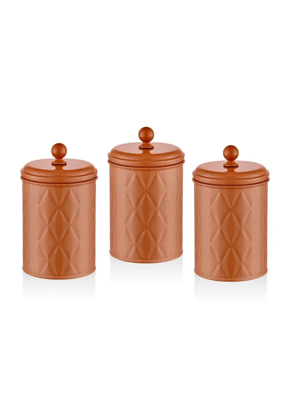 The Mia Prism Tea Sugar Coffee Jar Terracotta 1L (33.81fl oz)