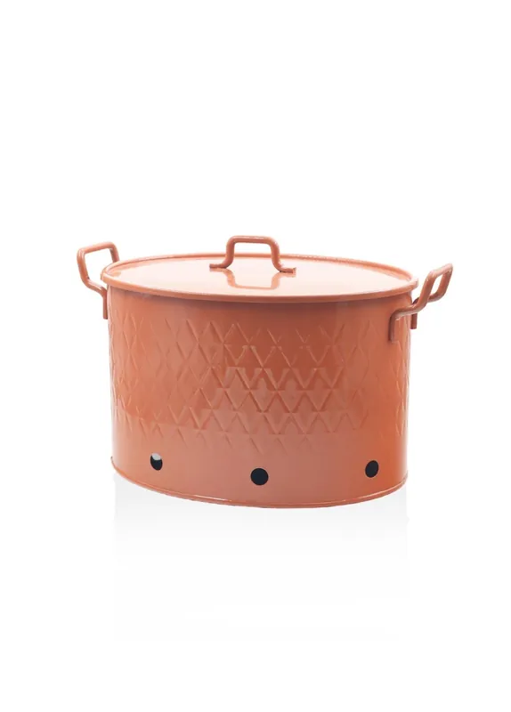 The Mia Prism Potato & Onion Container 2 Chambers Terracotta