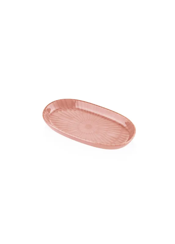The Mia Noon Oval Serving Set of 2 Salmon 17 cm