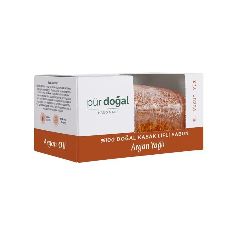 Pür Doğal Argan Oil Loofah Soap All Skin Types