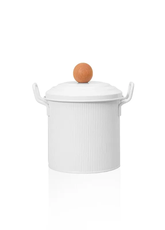 The Mia Stripe Pulses and Detergent Storage Container White 3.50L (118.35 fl oz)