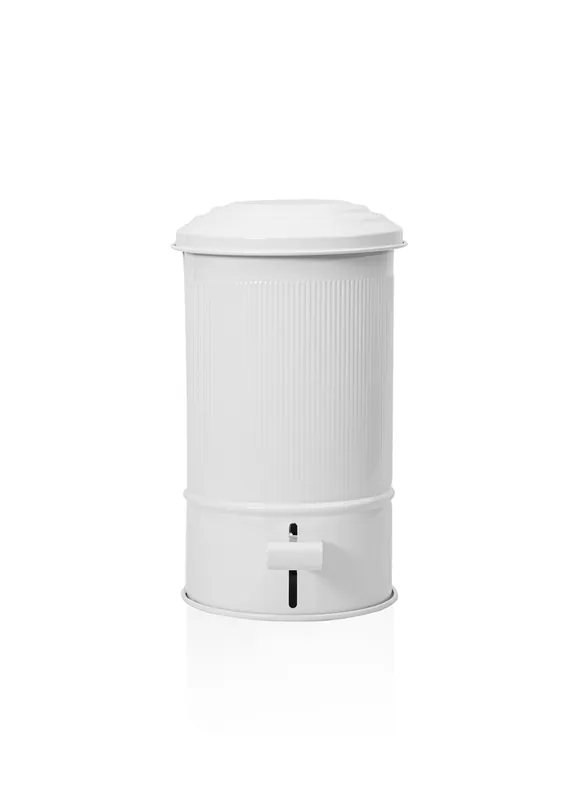The Mia Stripe Kitchen and Bathroom Trash Can White 5L (169.07 fl oz)