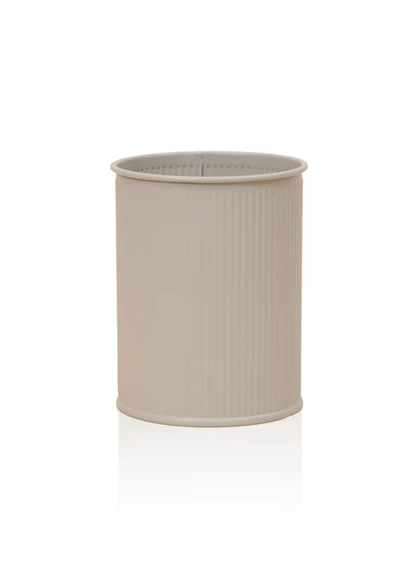 The Mia Stripe Countertop Spoon Holder Beige