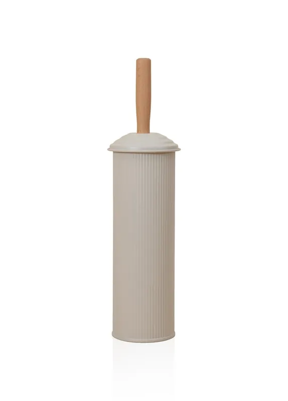 The Mia Stripe Toilet Brush Beige