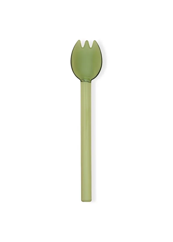 The Mia Ice Cream and Dessert Spoon Green 6 Pcs