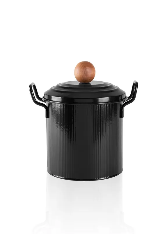 The Mia Stripe Pulses and Detergent Storage Container Black 3.50L (118.35 fl oz)