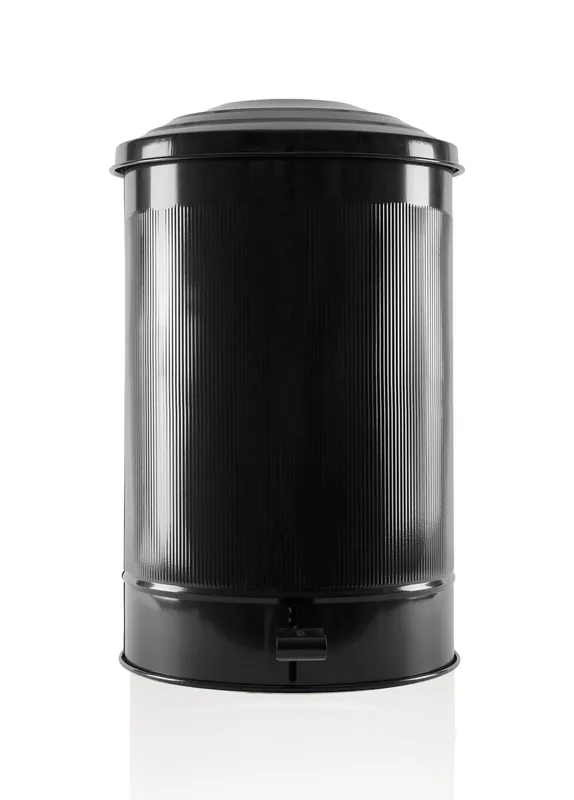 The Mia Stripe Kitchen Trash Can Black 37L (1251.12 fl oz)