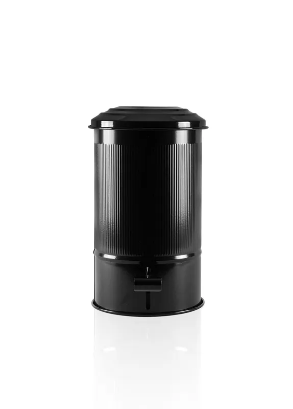 The Mia Stripe Kitchen and Bathroom Trash Can Black 5L (169.07 fl oz)