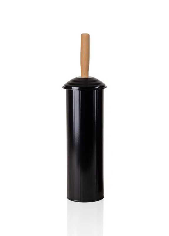 The Mia Stripe Toilet Brush Black 40 × 11 × 11 cm