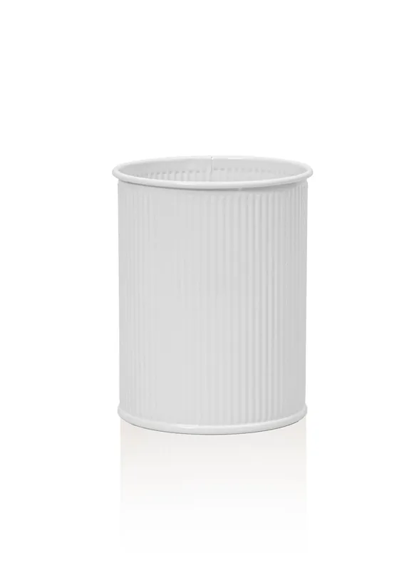 The Mia Stripe Countertop Cutlery Rack White 13x11 cm