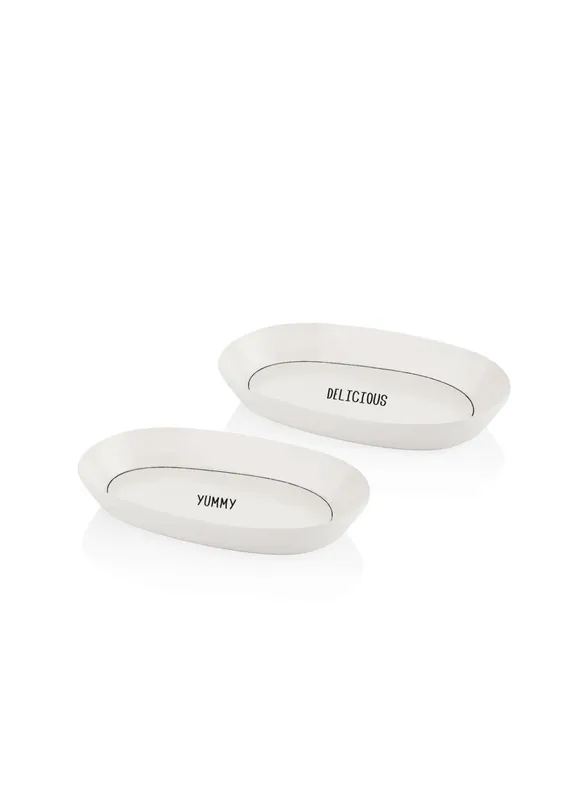 The Mia Daily Tunes Oval Serving Set of 2