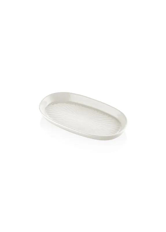 The Mia Noon Oval Serving Set of 2 Cream 17 cm