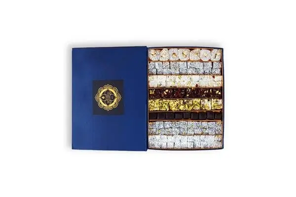 Meşhur Safranbolu Lokumcusu Mixed Turkish Delight in Blue Box – 1000g (35.27 oz)