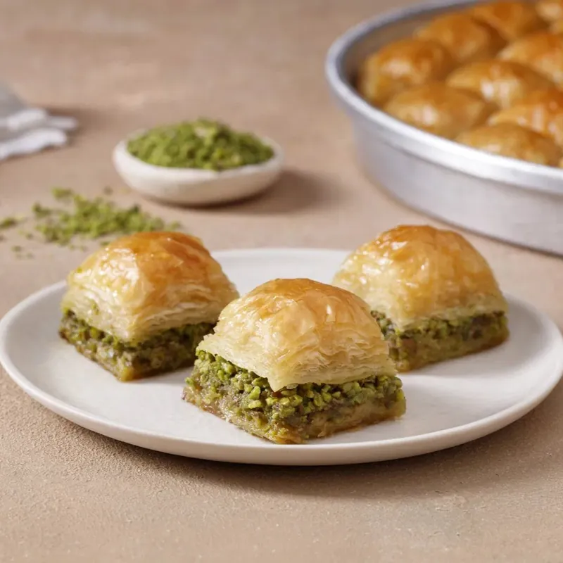 Ömer Güllü Premium Pistachio Square Baklava 1000g (35.27 oz)