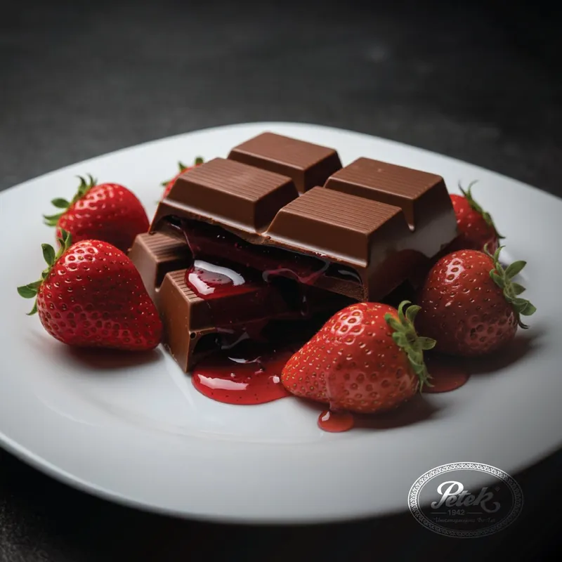 Petek 1942 Valentine’s Strawberry Filled Chocolate Bar – Dark & Milk Chocolate