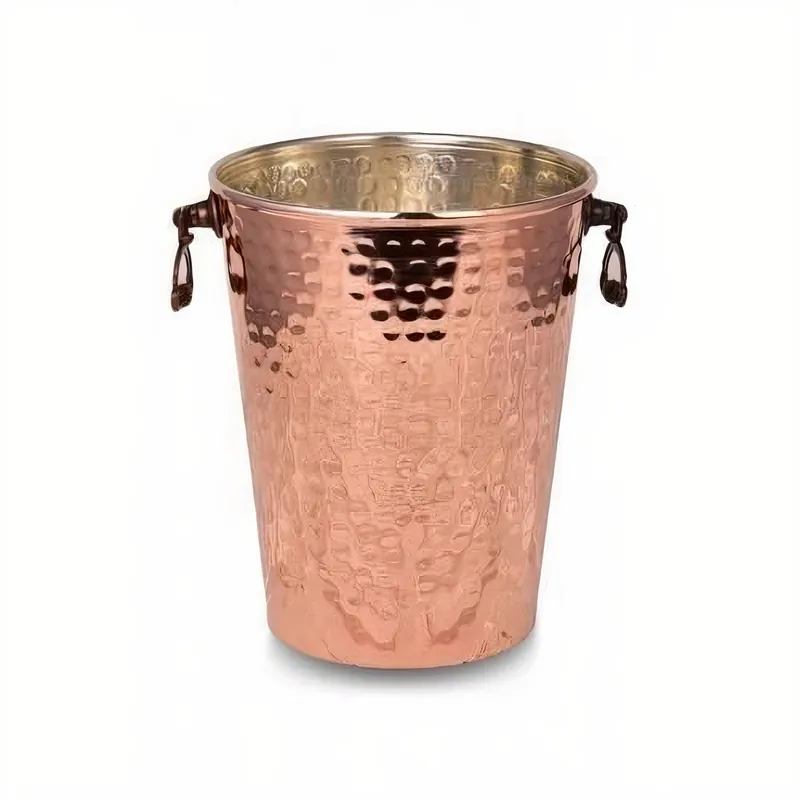 Turna Bakır Hand Hammered Copper Ice Bucket 18x15 cm