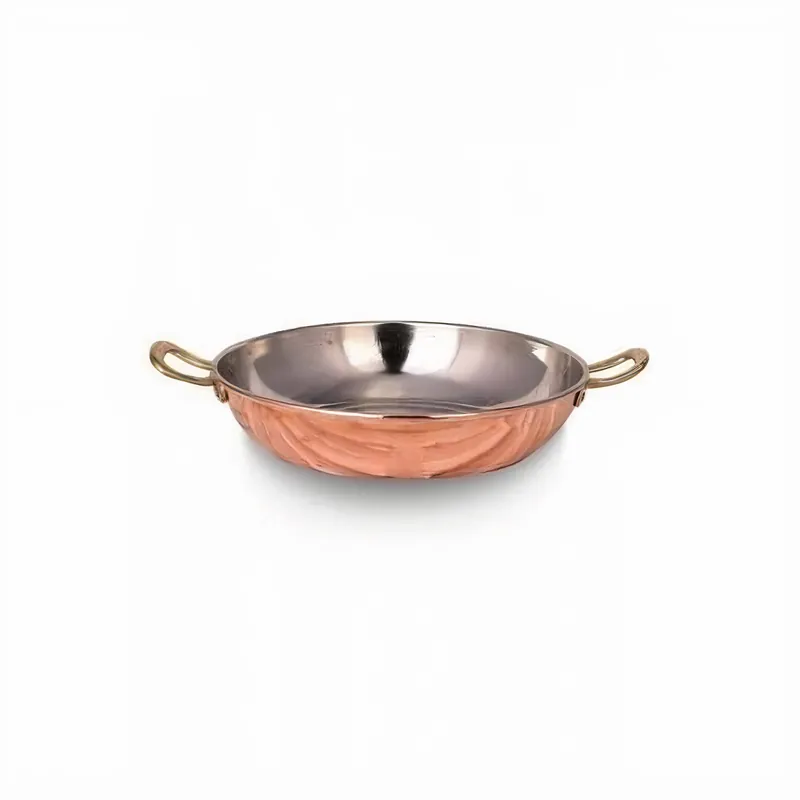 Turna Bakır Celebi Hand Hammered Copper Pan Cookware 16.8/23.5 cm