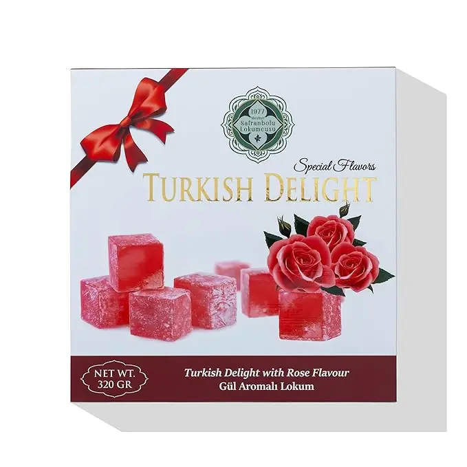 Meşhur Safranbolu Lokumcusu Turkish Delight with Rose Flavoured 320g (11.29 oz)