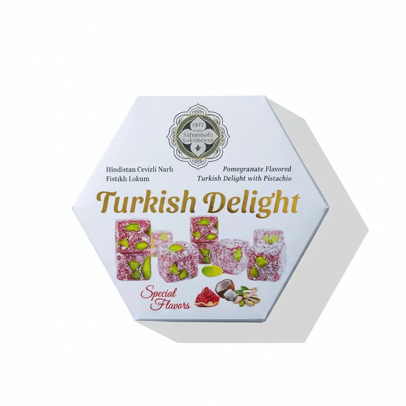 Meşhur Safranbolu Lokumcusu Pomegranate Flavored Turkish Delight with Pistachio