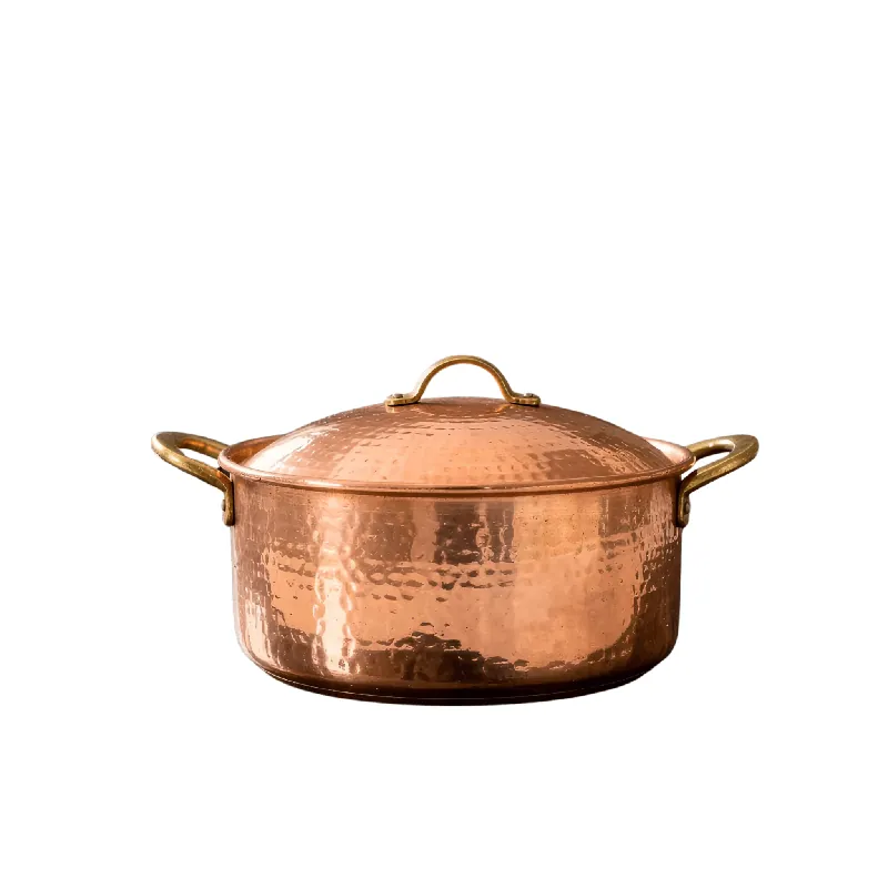 Turna Bakır Copper Italian Pot Hand-Hammared