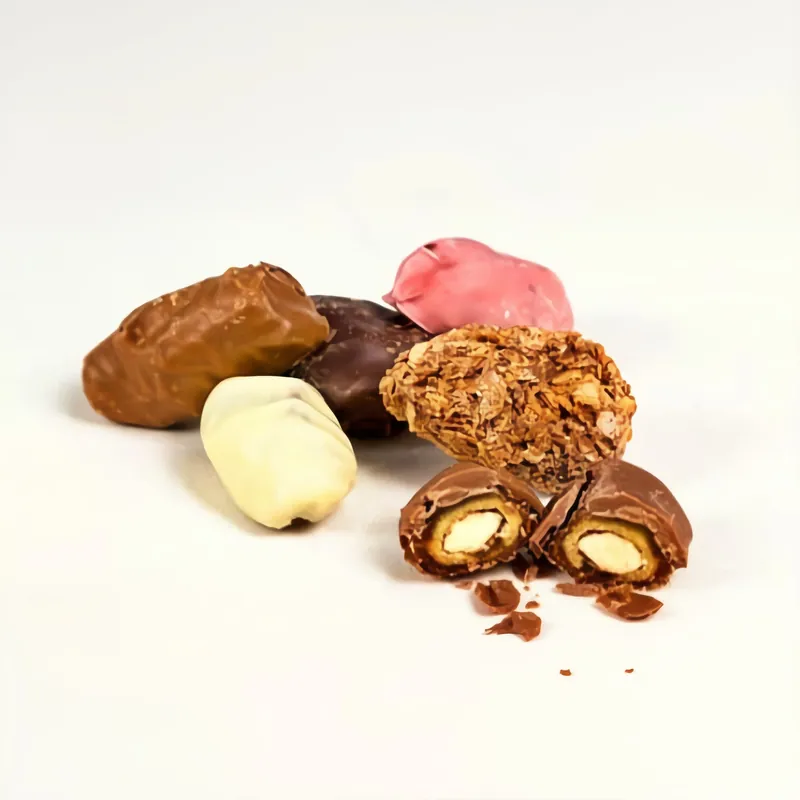 Mixed Chocolate Covered Dates with Almonds 500g (17.64 oz)