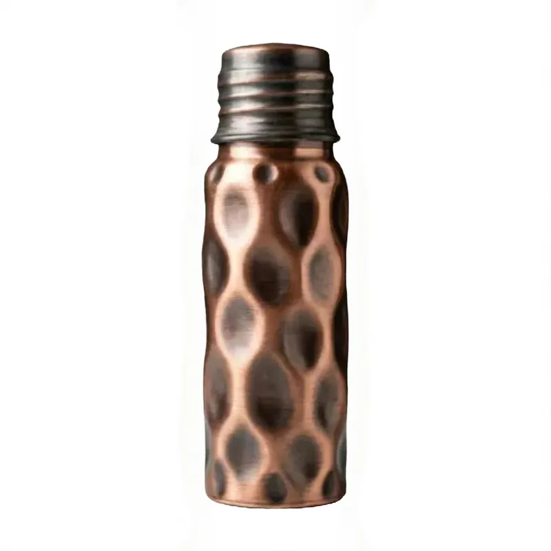 Bakırzen Black Hammered Copper Water Bottle 550ml (18.59 fl oz)