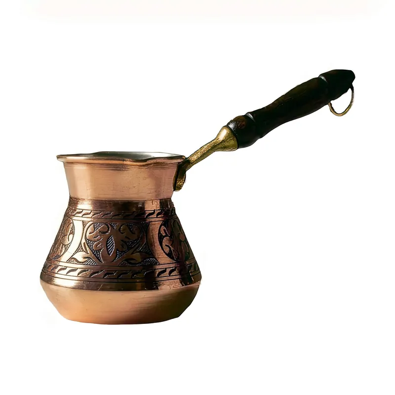 Bakırzen Engraved Copper Turkish Coffee Pot