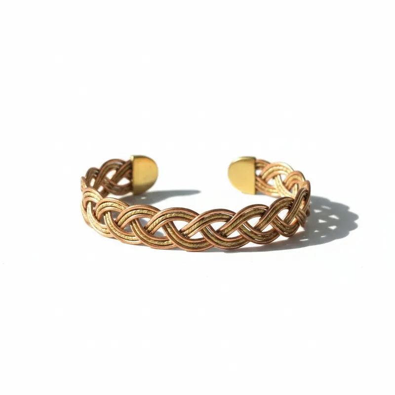 Bakırzen Pure Copper & Brass Gilded Bracelet for Women