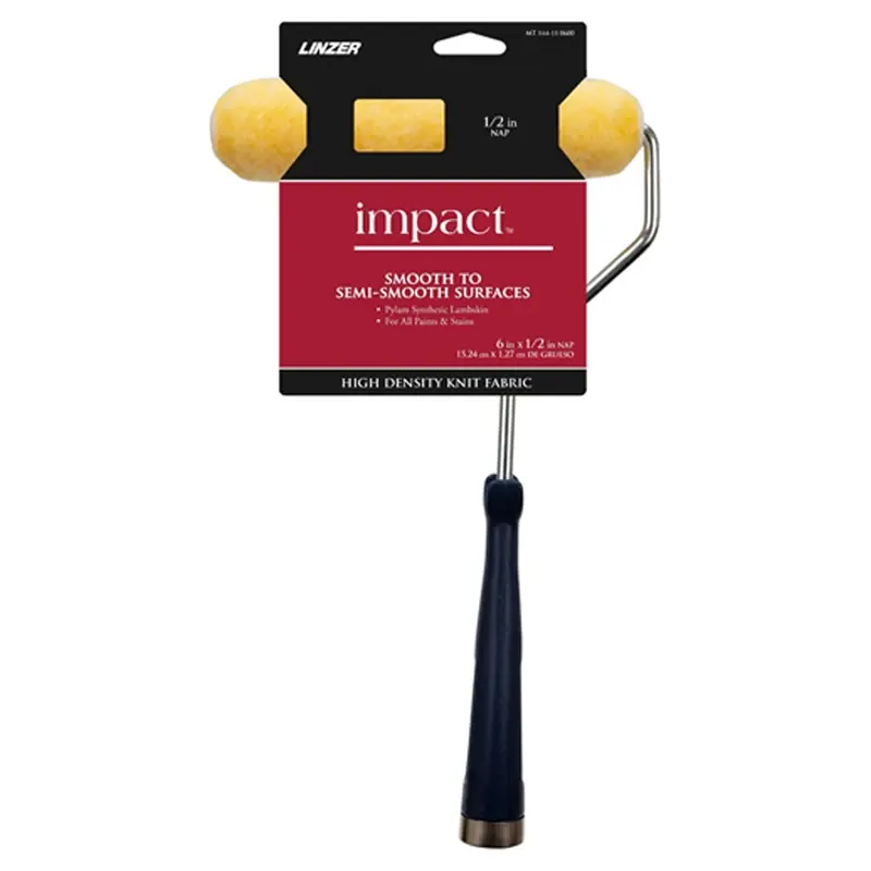 Better 6 In. Mini Trim Roller With Frame And Threaded End For Semi-smooth Surfaces