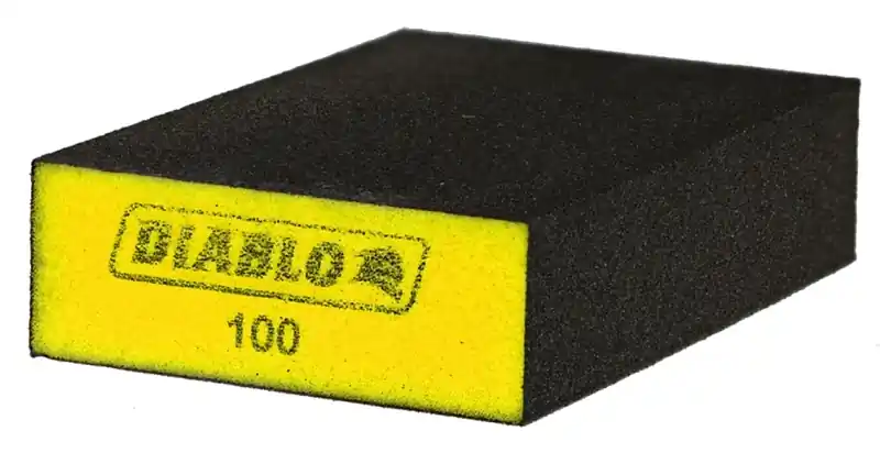 4 In. L X 2-1/2 In. W X 1 In. 100 Grit Fine Flat Surface Sanding Sponge