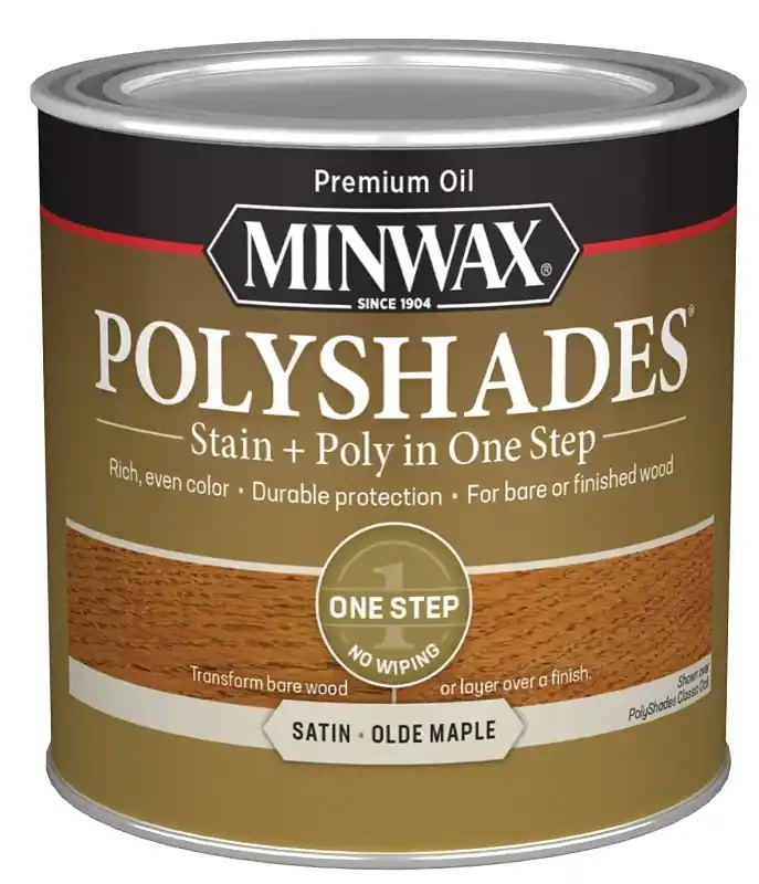Polyshades Wood Stain, Satin Olde Maple, 1/2 Pt.