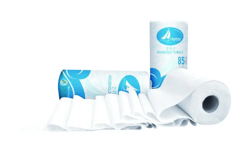 Perforated Kitchen Towels, White, 2-ply, 9"x11", 85 Sheets/roll, 30 Rolls/carton