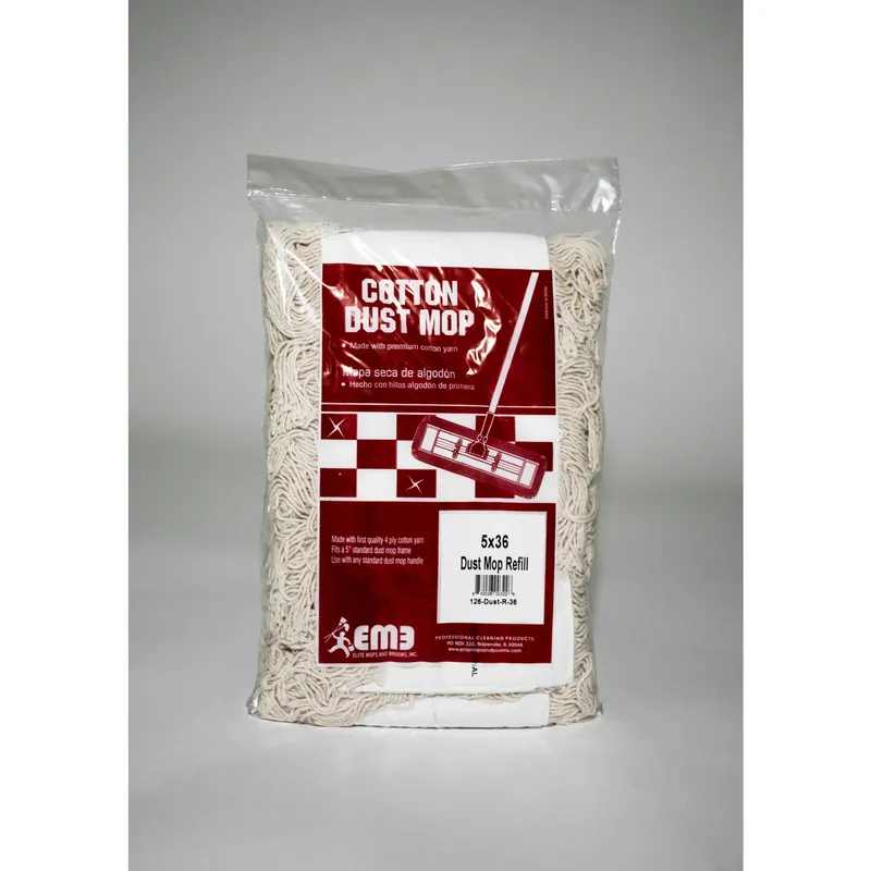 Elite Mops And Brooms 5 X 36 Dust Cotton Mop Refill 1 Pk