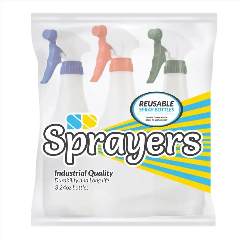 24 Ounce Spray Bottle - Versatile Cleaning Tool - Assorted Handle Colors