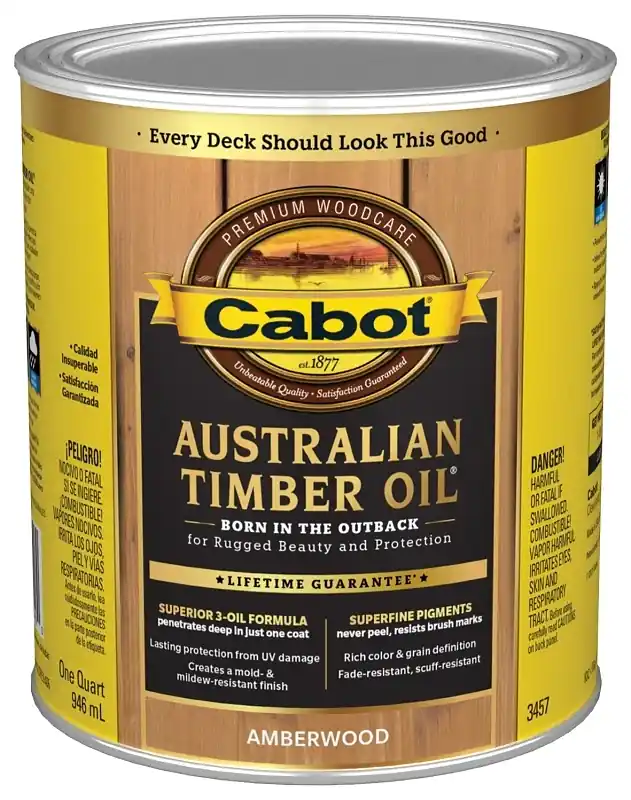 Australian Timber Oil, Amber Wood Color, 1-qt.