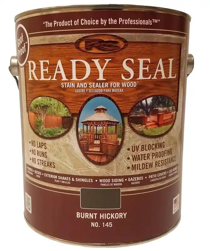 Exterior Wood Stain & Sealer, Flat Burnt Hickory, 1-gallon