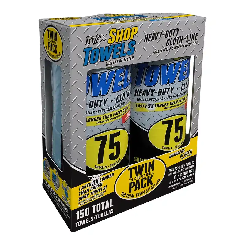 Cloth-like Shop Towels 10 In. W X 11 In. L 75 Ct 2 Pk