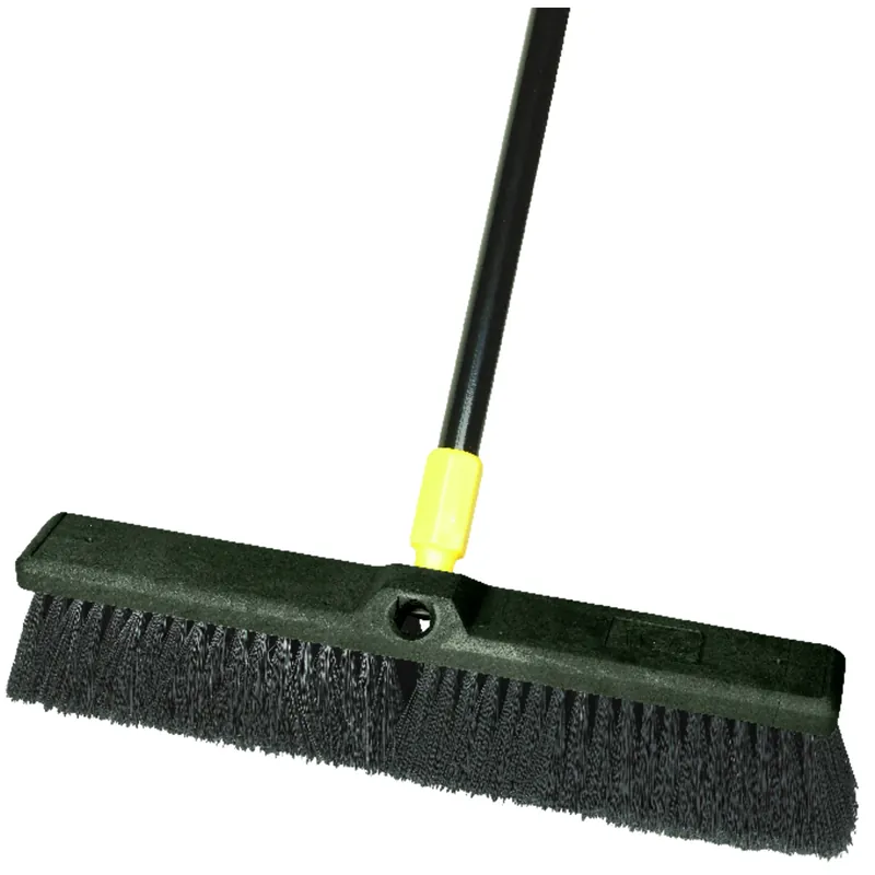 Synthetic 18 In. Smooth Surface Push Broom With Heavy-duty Resin Block